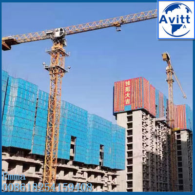 QTZ125 10t 포틴 기술 타워 크레인 65m 작업 팔